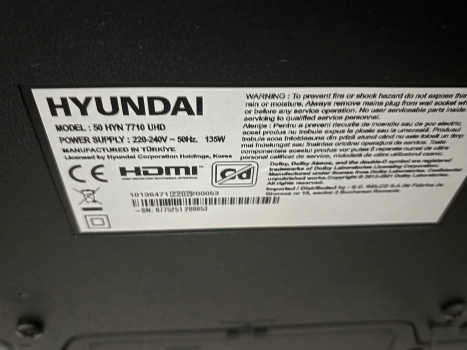 Televizor Hyundai LED 4k Smart 126 cm