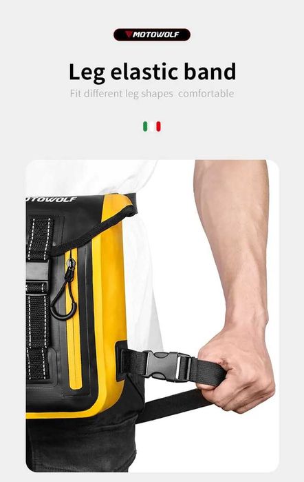 Geanta de picior impermeabila pentru motociclisti Motowolf