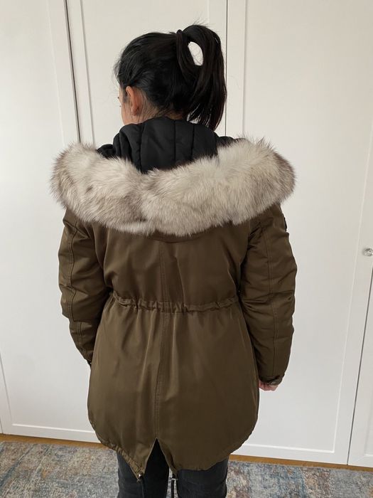 Парка с естествен косъм от лисица