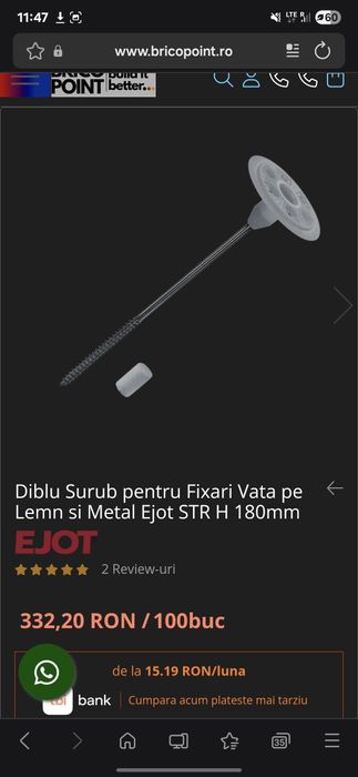 Diblu Surub Ejot STR H 180mm