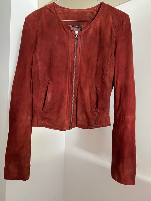 Geaca din piele naturală, Guess, pt. femei