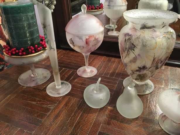 Elegant lot in stil Galle-vaze-suporturi-lampa-amfora-Italia