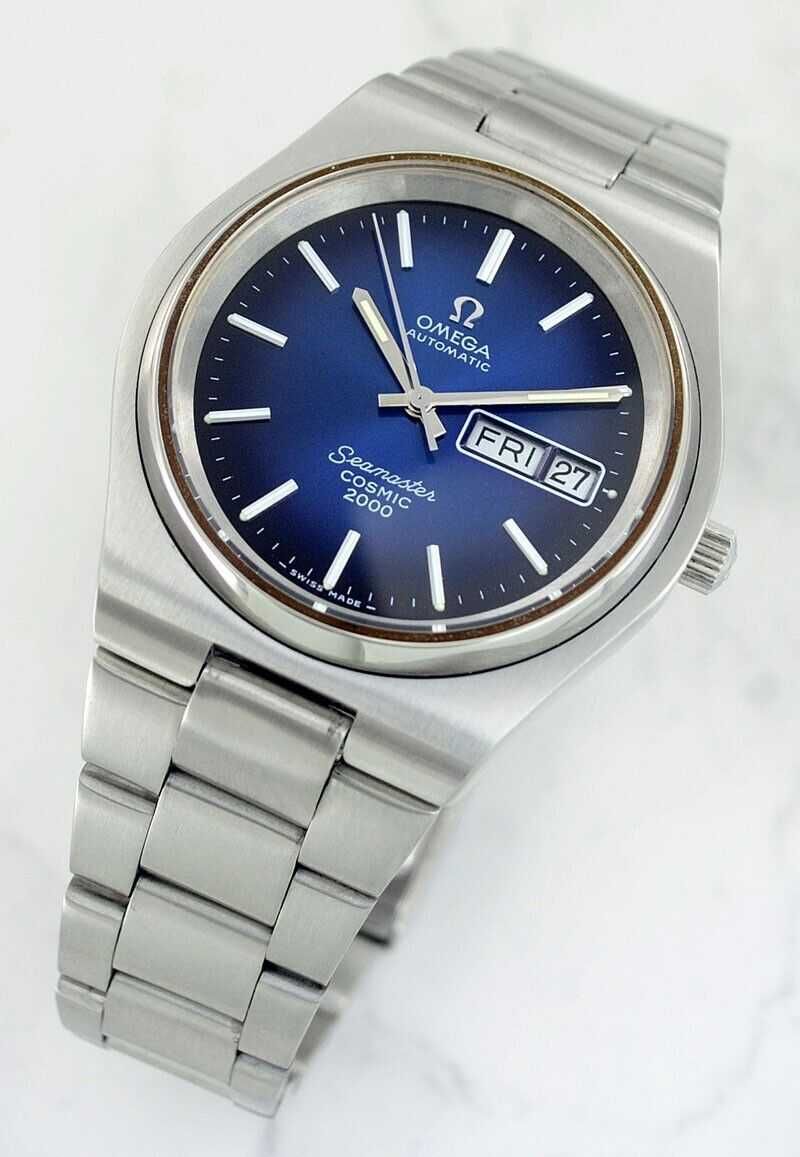 Omega Seamaster Cosmic 2000 Automatic, Тъмно син циферблат, Ден и дата