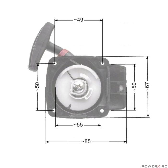 Capac pornire motocoasa, demaror complet motocositoare M 2, PowerX