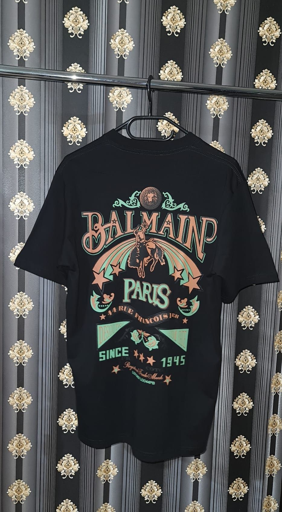 Tricou Premium BALMAIN alb x negru