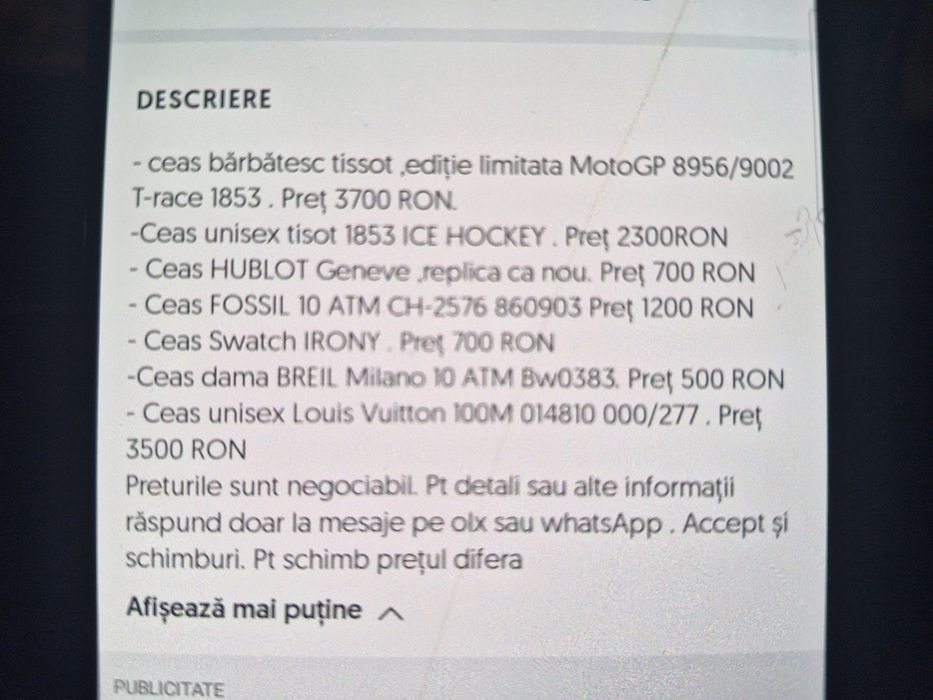 Ceasuri bărbătești/ dama