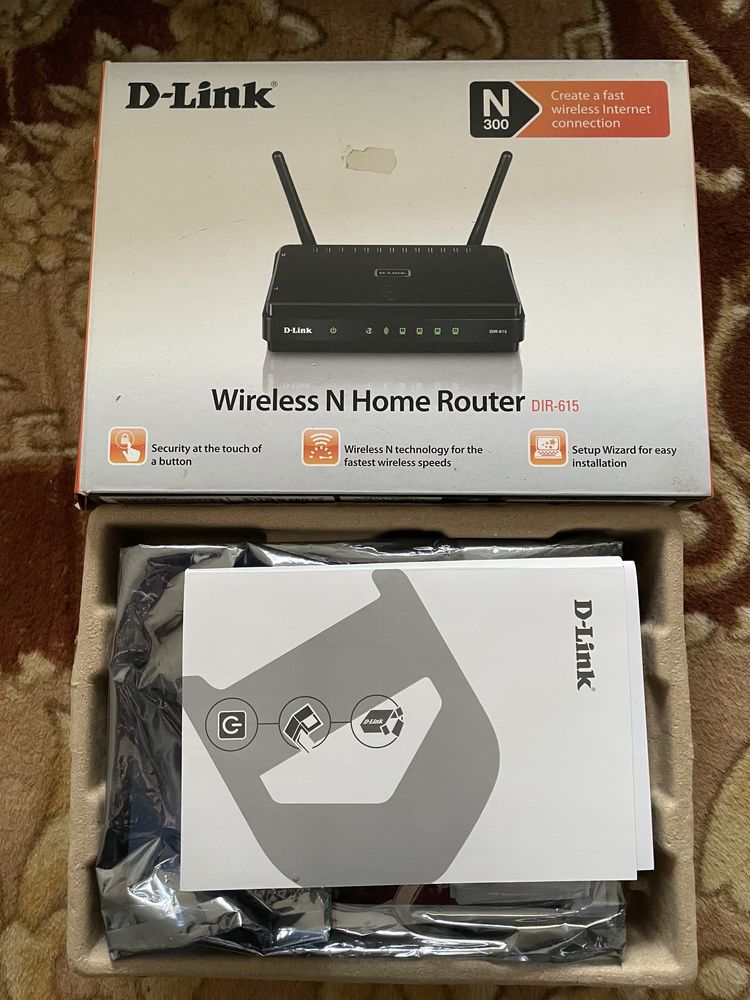 Router Wireless N 300Mbps D-Link DIR-615 cu 4 porturi