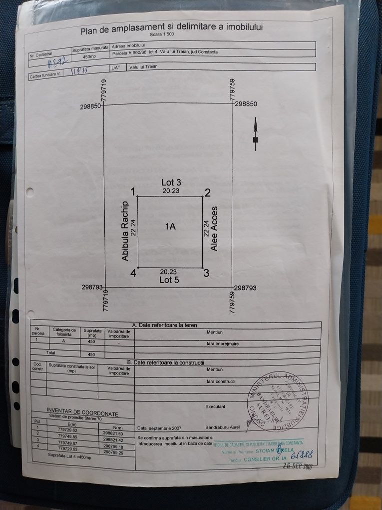 Schimb cu auto ,teren extravilan valu traian