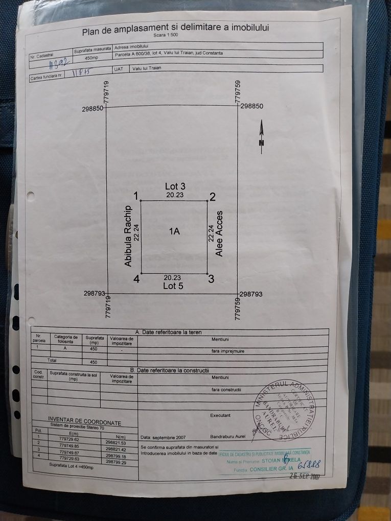 Vând sau schimb cu auto ,teren extravilan valu traian