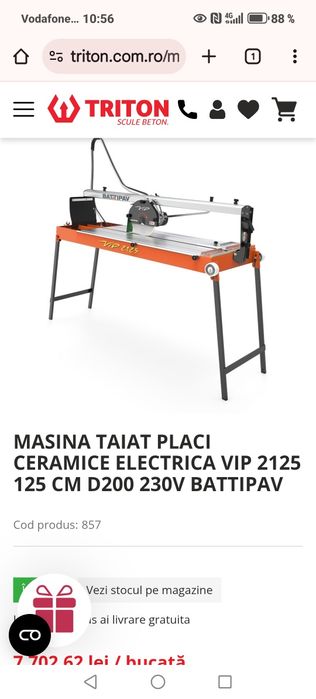 Mașină tăiat gresie pe apa VIP 2125