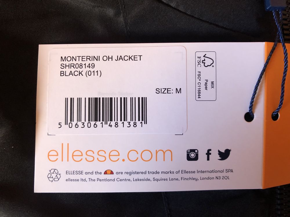 Ellesse Monterini Oh Jacket ОРИГИНАЛ мъжки зимен янорак/яке S/M/L/XL