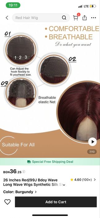 lace front синтетична перука