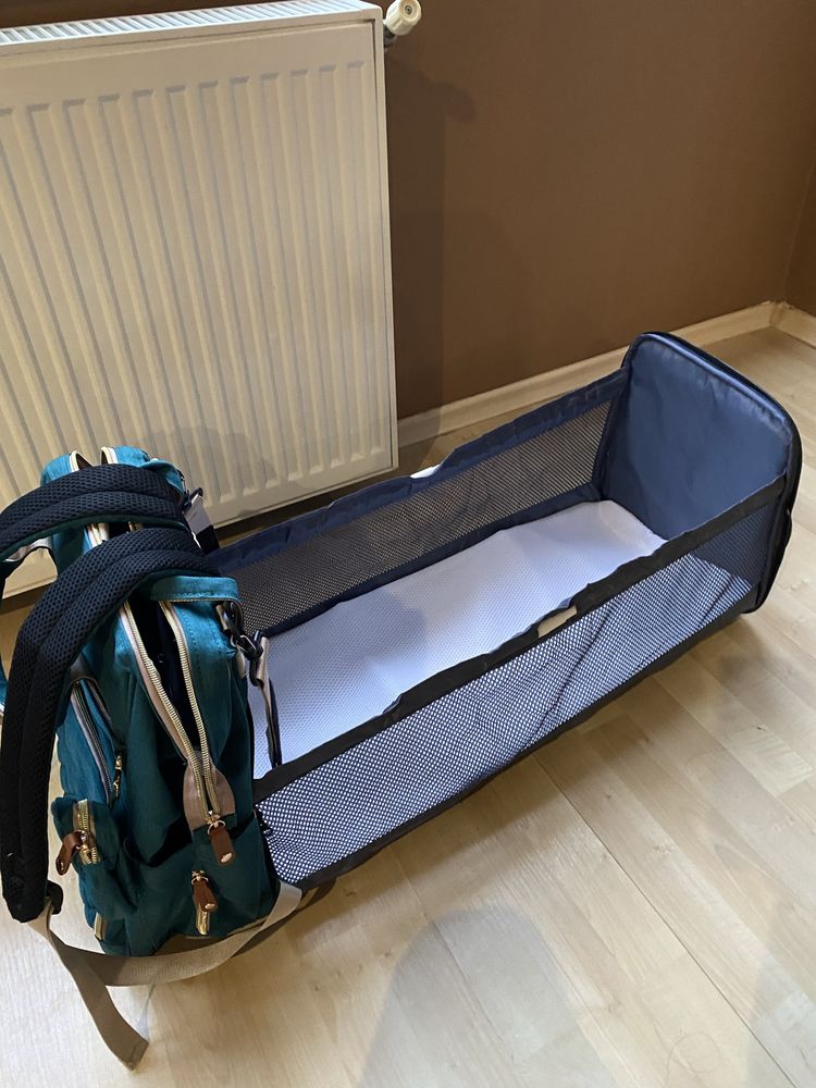 Чанта - раница за количка с креватче/повивалник