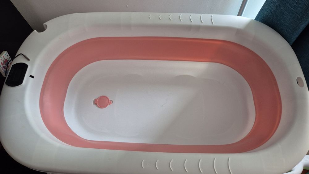 Cădiță bebe, pliabila, roz