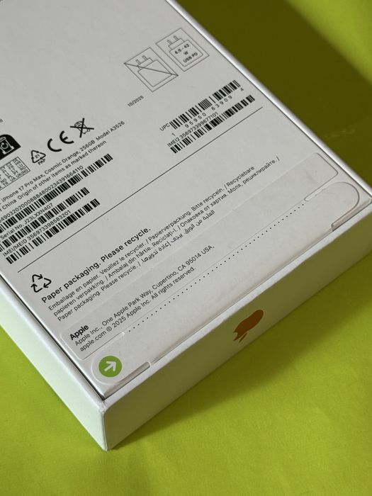 ЗАПЕЧАТАН 256GB iPhone 17 Pro Max Yettel Гаранция 3г. 2028 Orange
