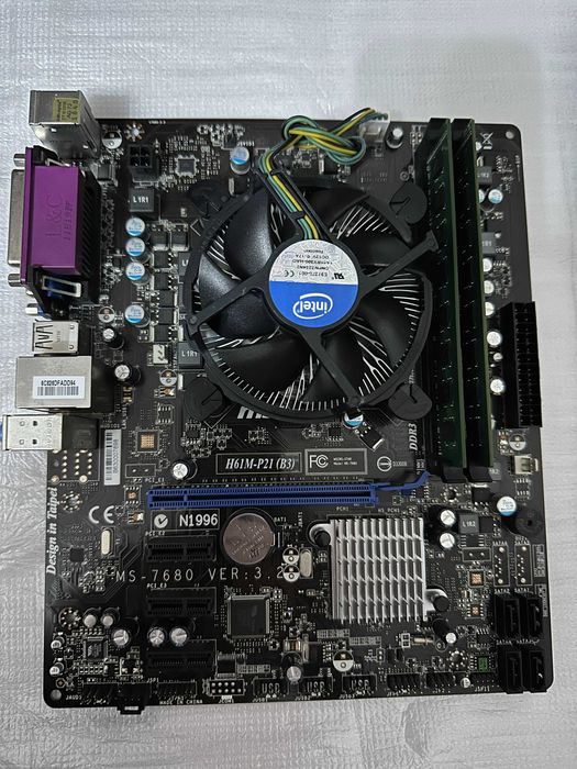 Материнская плата MSI i3-2130 DDR3 4Gb + кулер