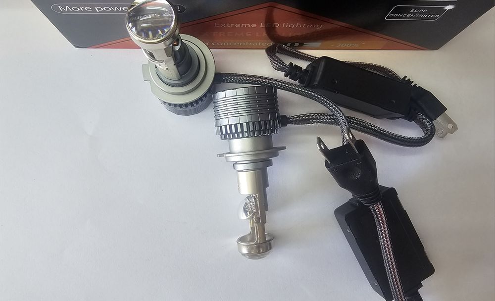 Led крушки за фарове с лупа, H7 canbus, cob