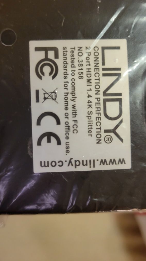 Lindy 2 Port HDMI 4K UHD Splitter