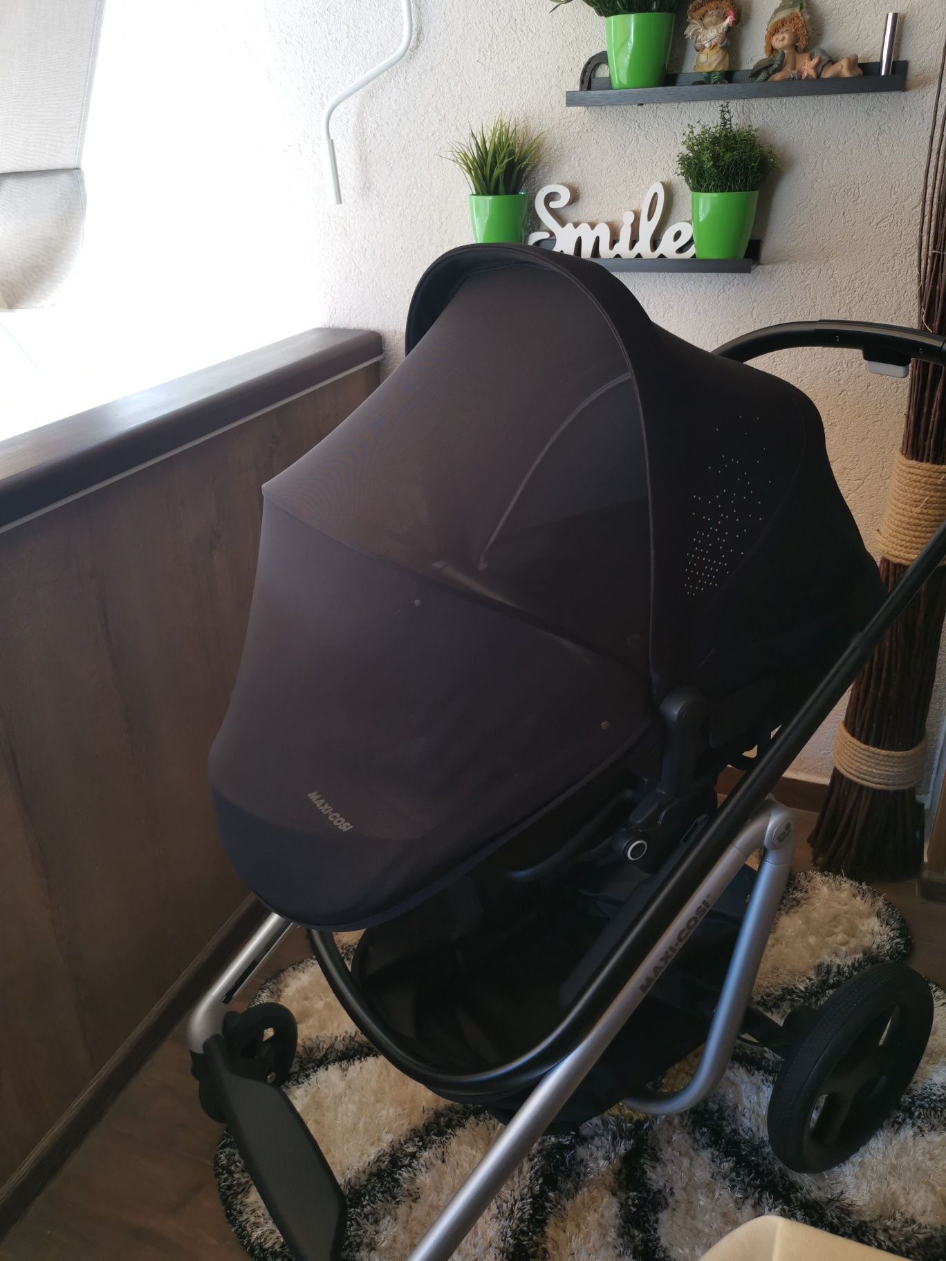 Комбинирана бебешка количка Maxi Cosi Lila Nomad Black