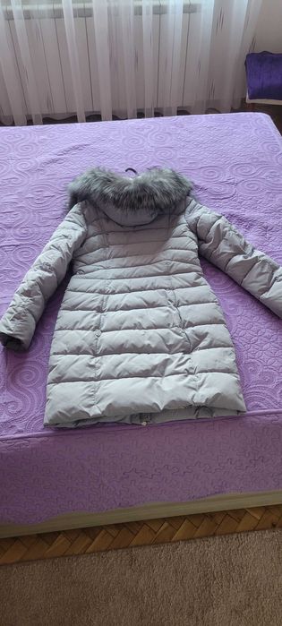 Дамско, зимно яке с яка от естествен косъм от лисица