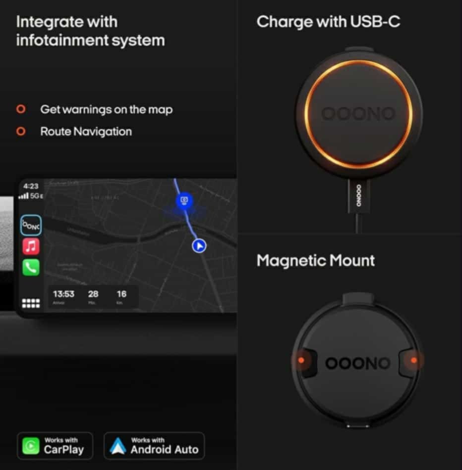 Ooono 2.0 – устройство за безопасност и предупреждения на пътя