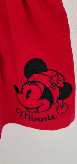 Rochie sarafan fete Minnie Mouse măr 80  1-2ani catifea reiat ca noua