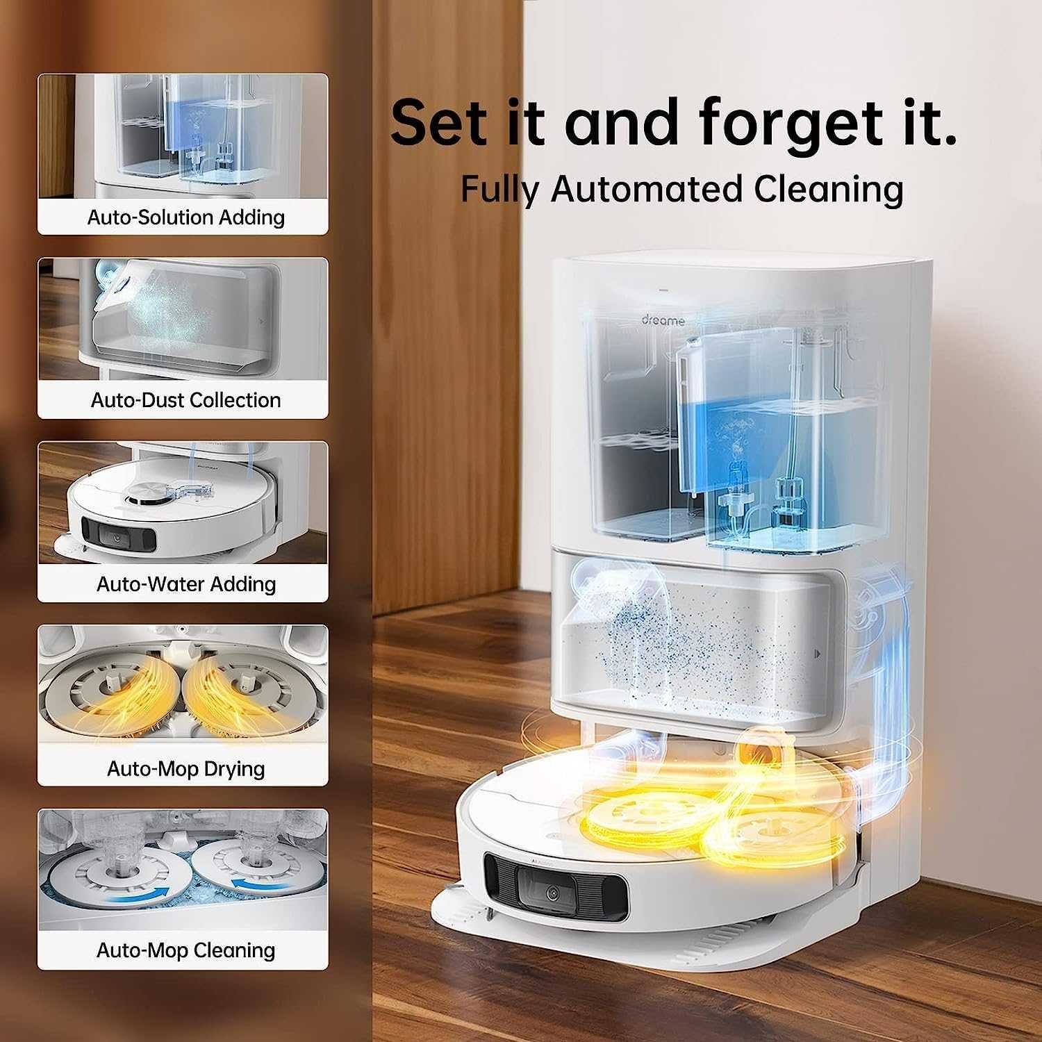 Прахосмукачка робот Dreame L10s Ultra AI камера Mop Self-Clean 5300Pa