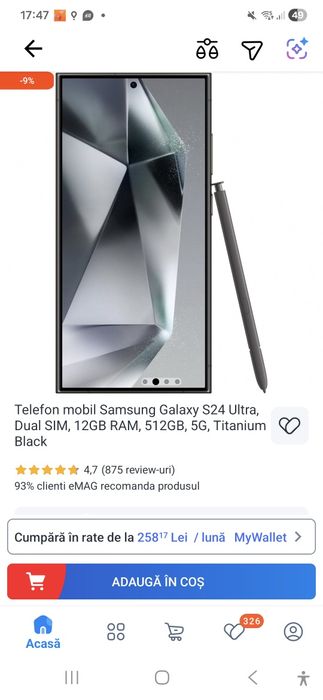 Samsung Galaxy S24 Ultra 512GB GARANTIE