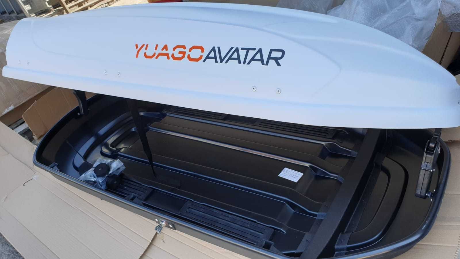 Автобокс багажный бокс Багажник на крышу Yuago Avatar 450л белый