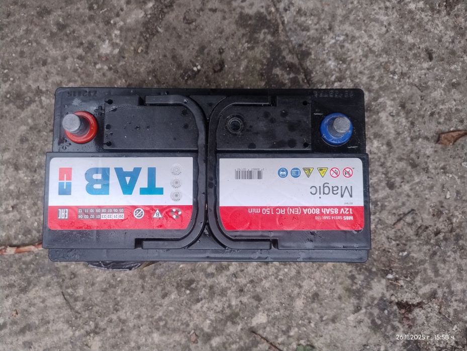 Акумулатор 85Ан 600А пусков ток