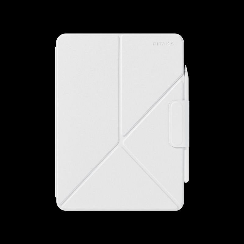 PITAKA бял калъф Folio за iPad Pro 13” 2024, магнитна стойка MagEZ