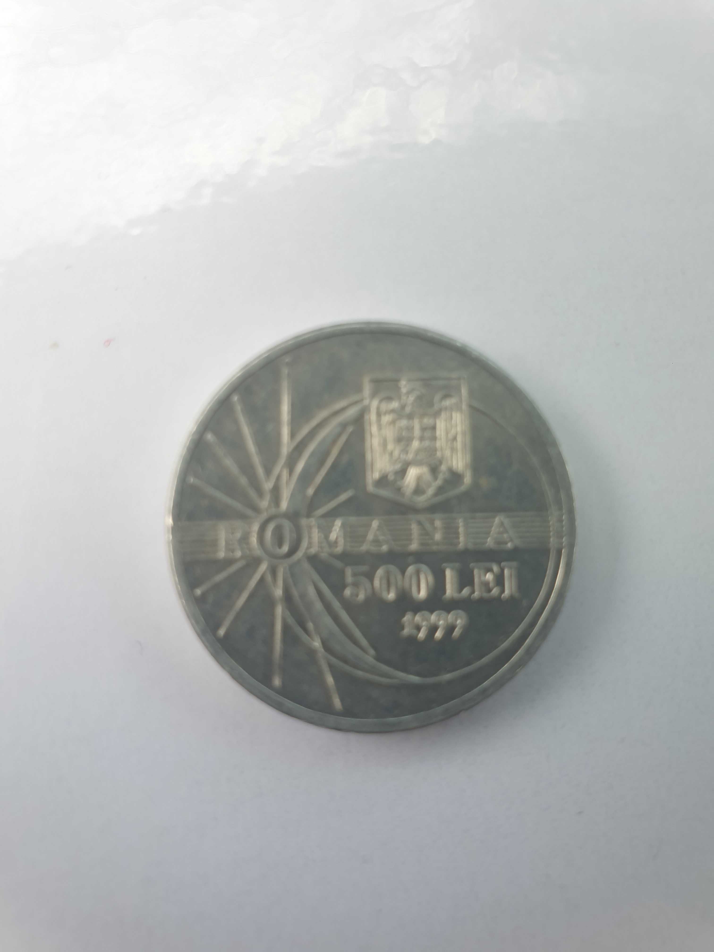 Bacnota 2000 lei si Moneda 500 lei Eclipsa Totala de Soare 1999