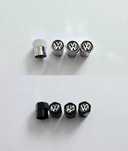 Set 4 Capacele Valva Ventil Roata Argintii Negre Volkswagen