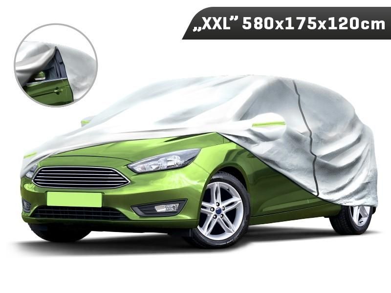 покривало за кола xxl 580x175x120 см, 3 слоя, рефлектори, цип на ...
