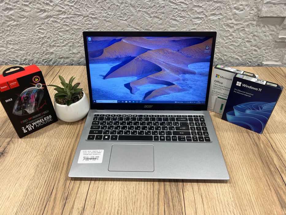 Ноутбук для работы Acer Aspire 3 /Core i3-1115G4/8GB/256GB/UHD Graphic