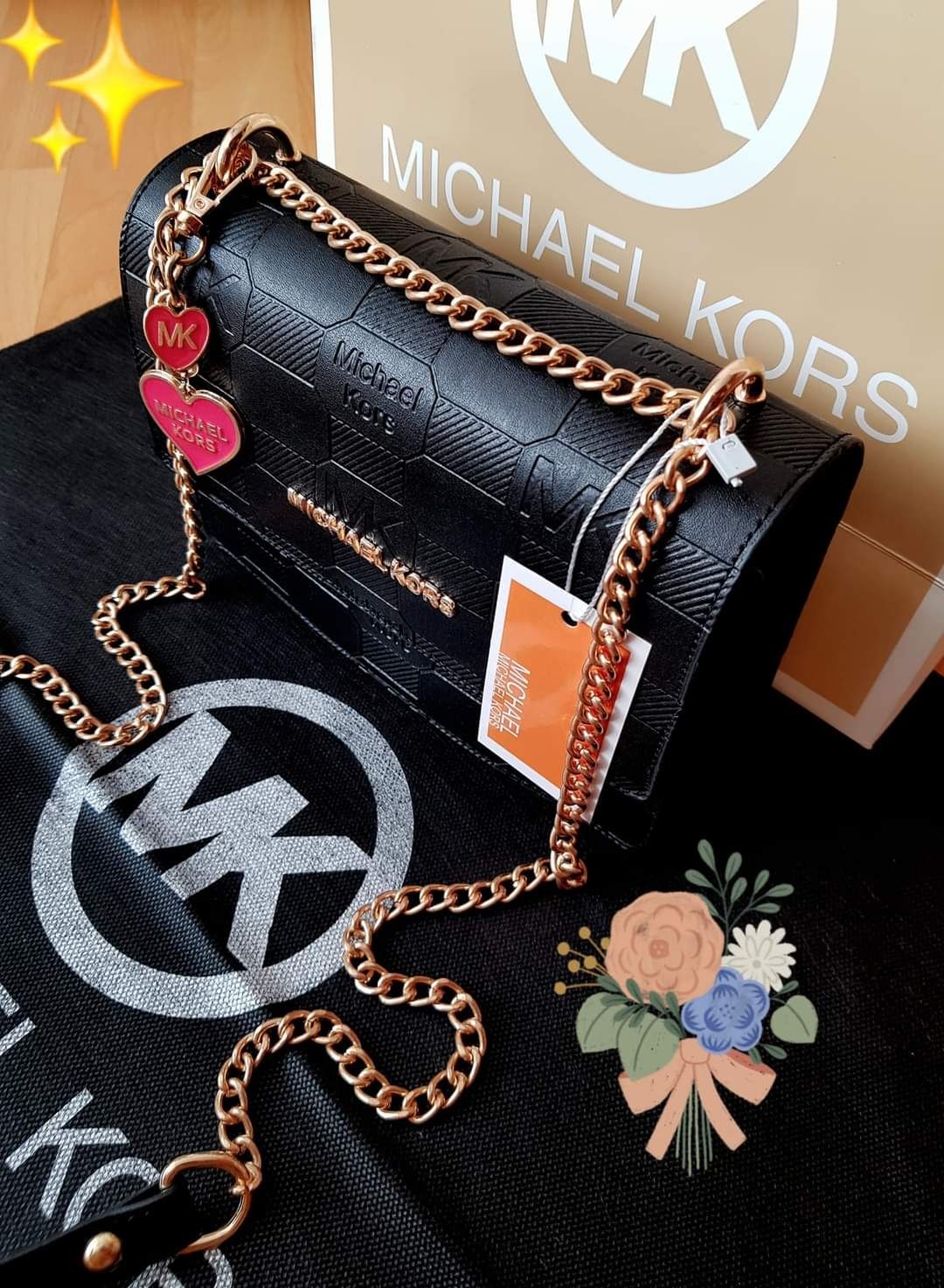 Genti mini Michael Kors new model import Franța logo metalic auriu