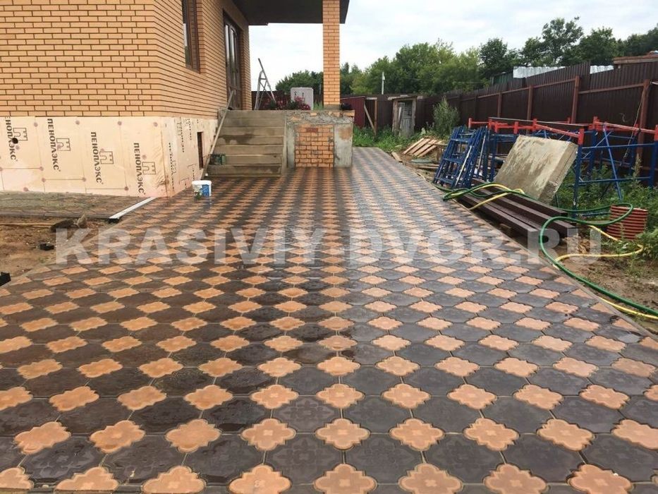 Форма для плитка тротуаная Ромашка 24шт