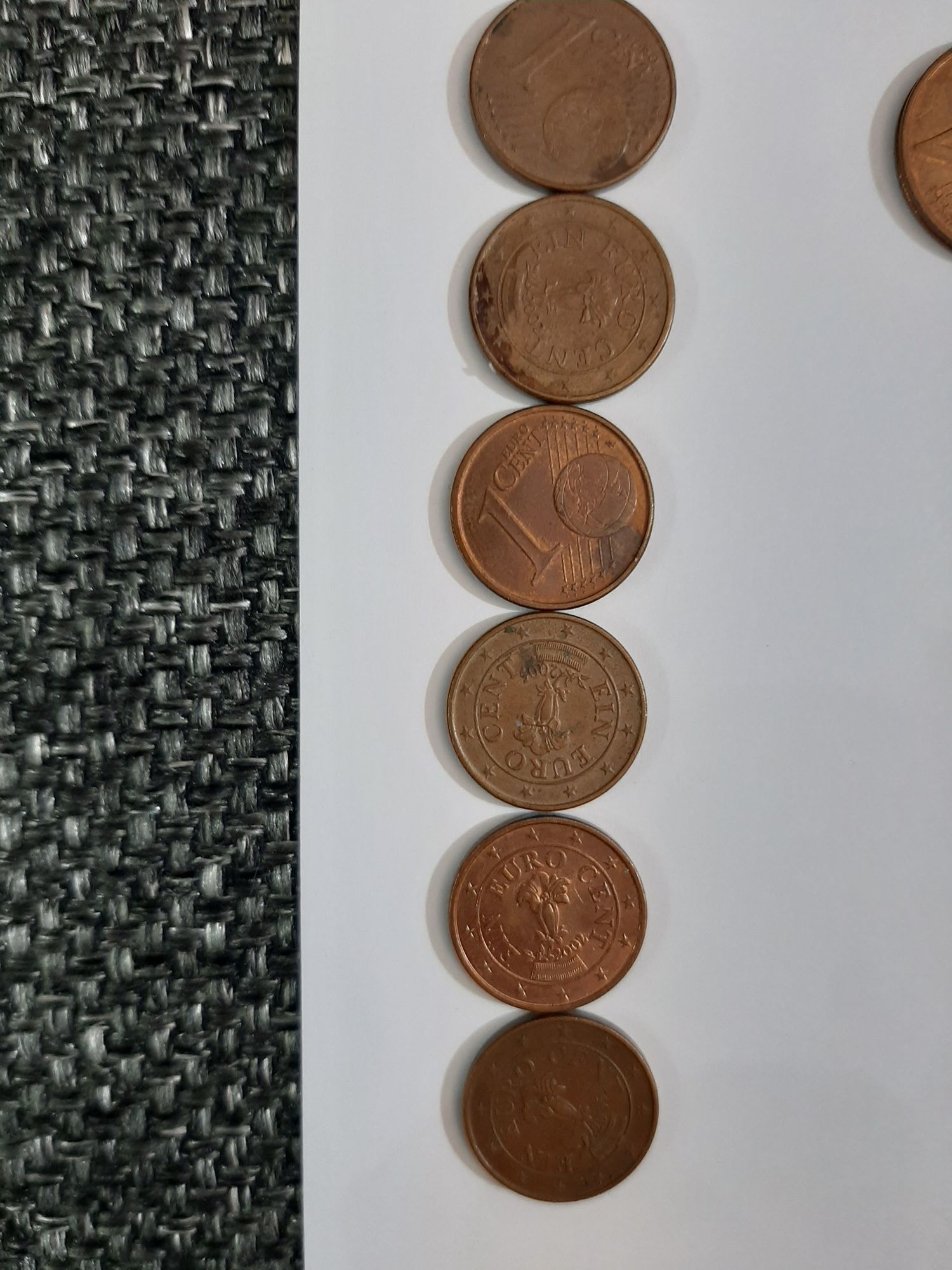 Monede  de colectie  euro cent . Monede vechi .Bancnote 100 lei