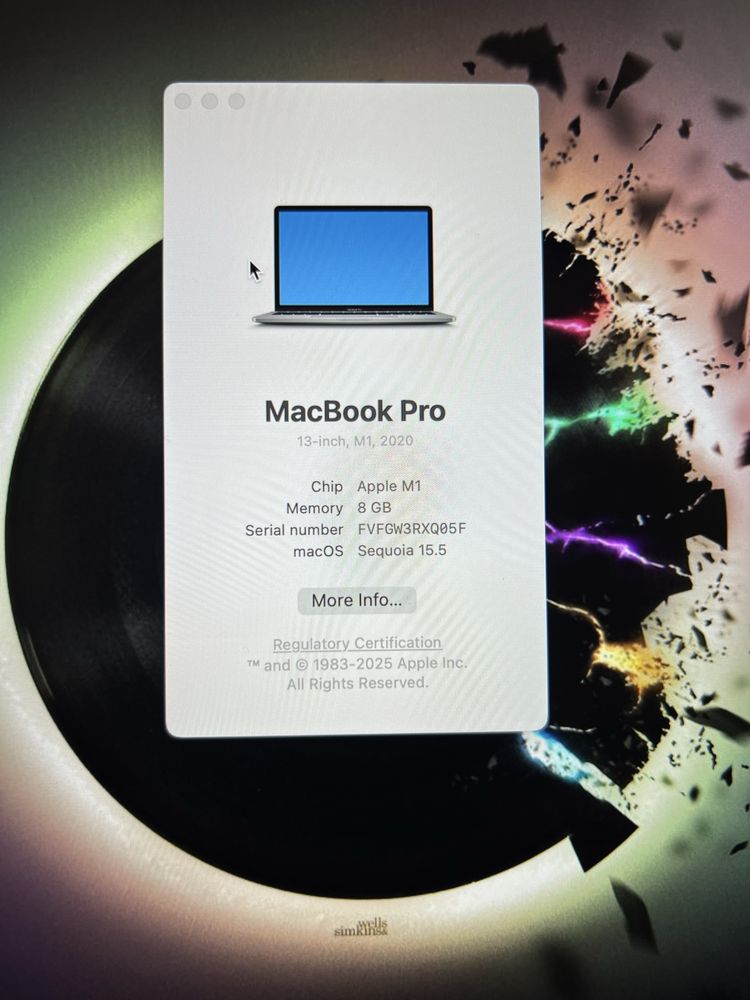 MacBook Pro 13-inch M1 2020 8gb 512 ssd