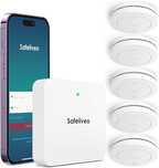 Kit WIFI 5 senzori de fum interconectati + base station Safeliveo