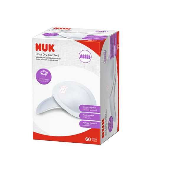 Подплънки за гърди NUK, 60 броя, Ultra Dry 252081, Бели