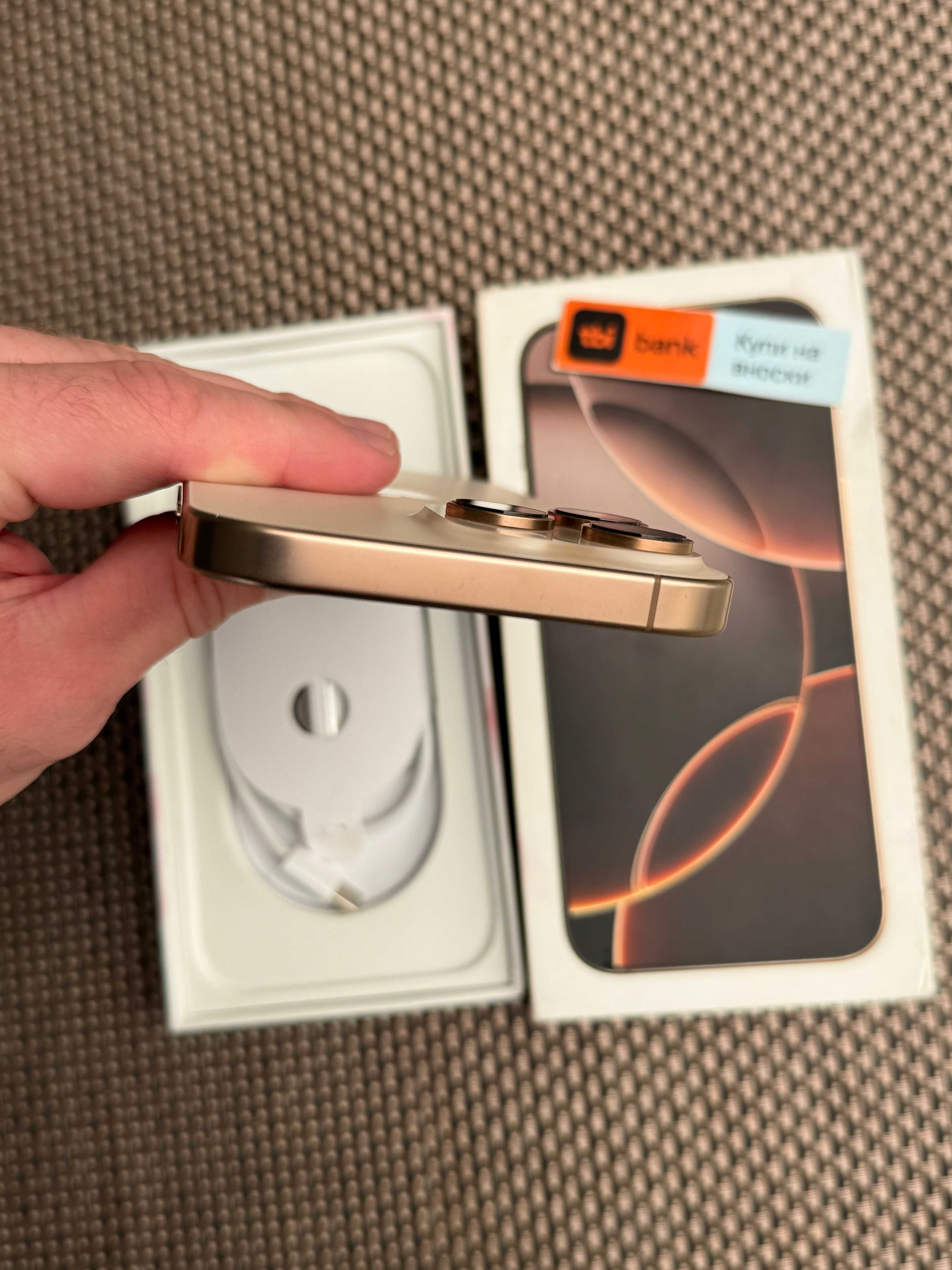 512gb! НОВ! iPhone 16 Pro MAX Лизинг от 84лв/м Desert Titanium златен