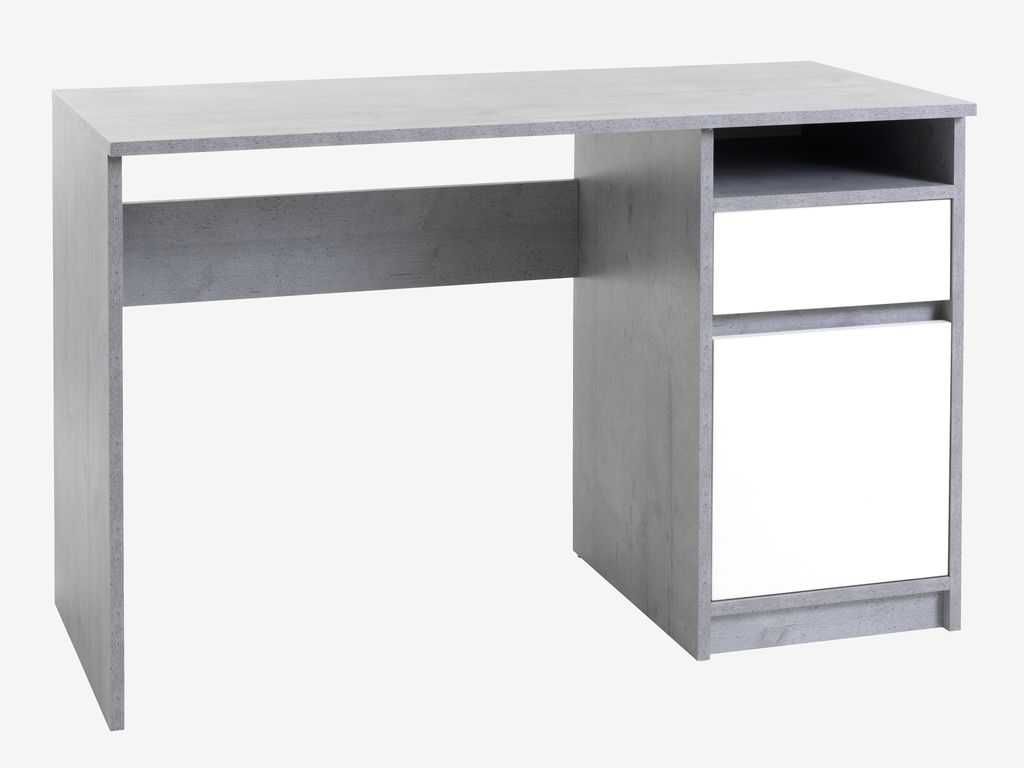 Birou alb/beton - 53x120 cm