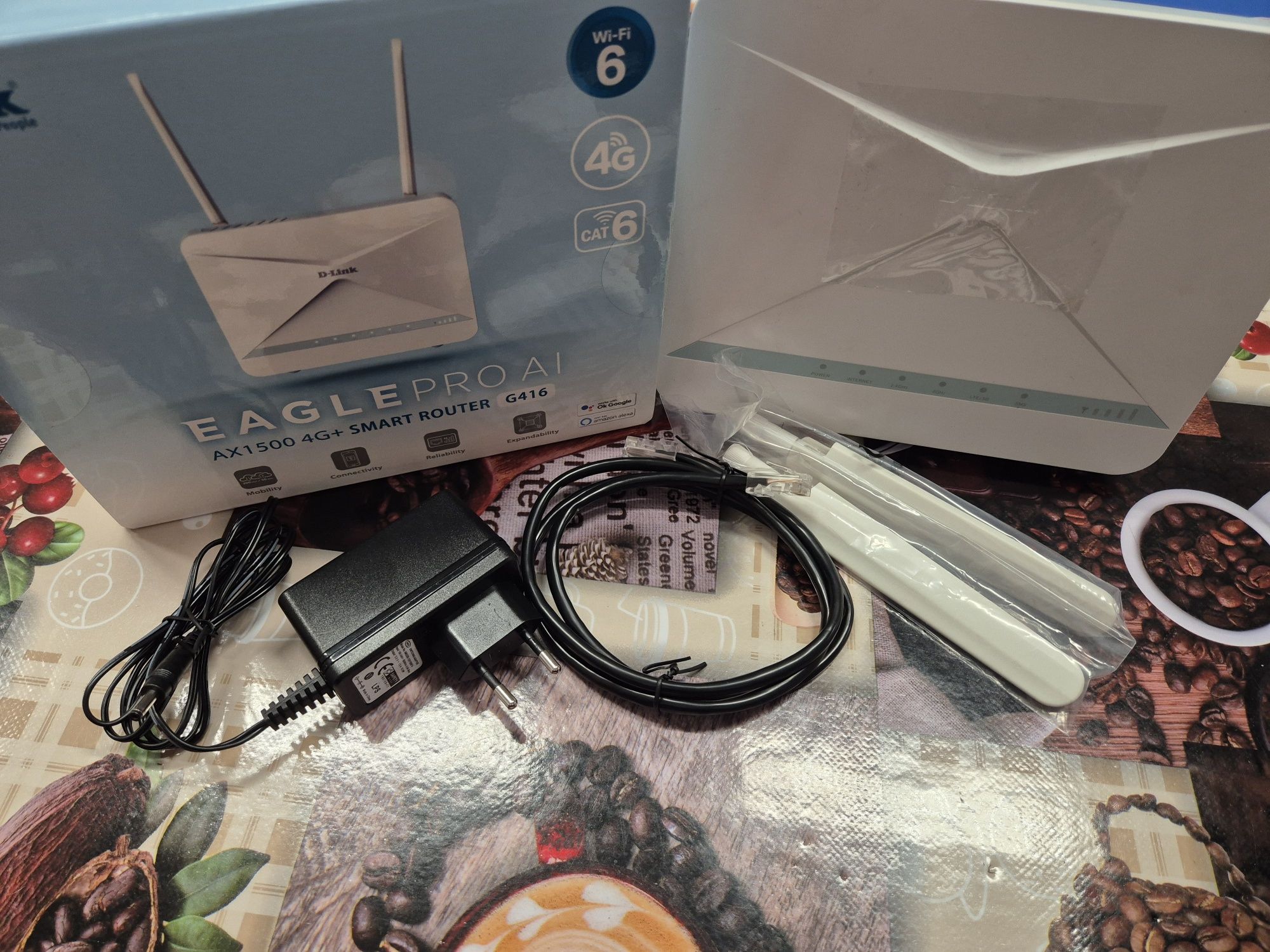 Router Wireless Gigabit D-LINK G416 AX1500, Wi-Fi 6,  4G  LTE