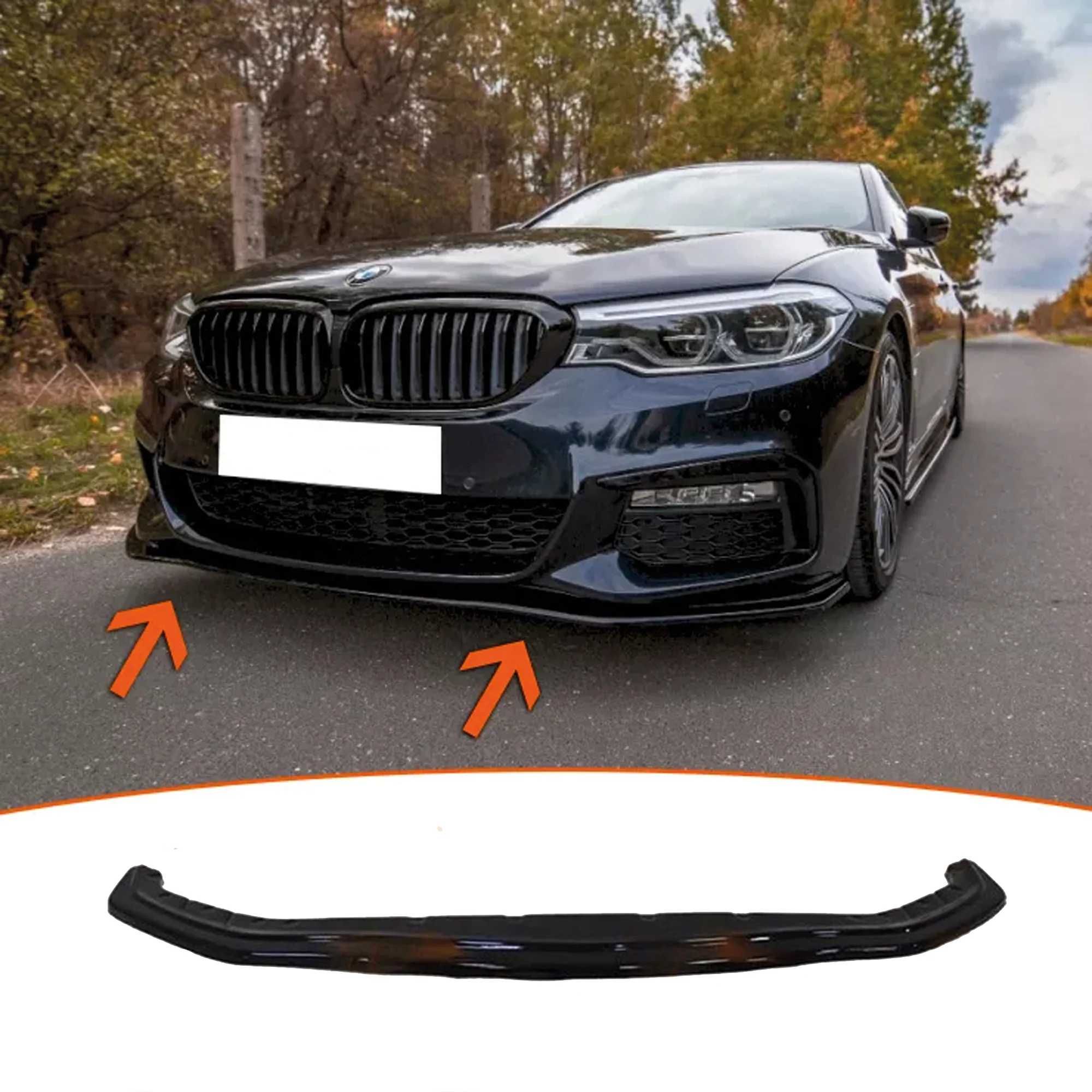 Lip Bara Fata Prelungire Extensie Buza BMW G30 G31 M pachet, Negru Luc