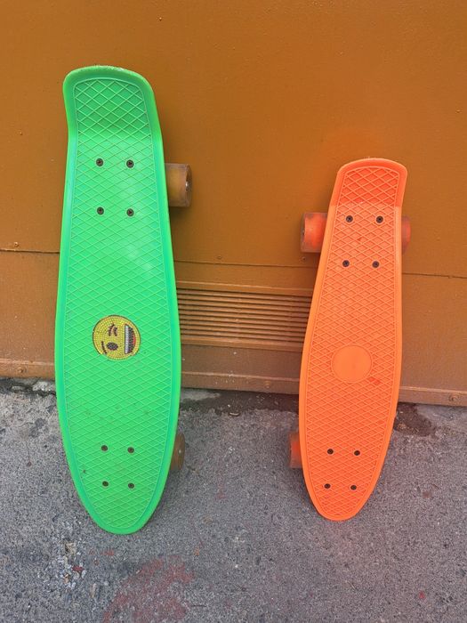 Skateboard copii verde și portocaliu