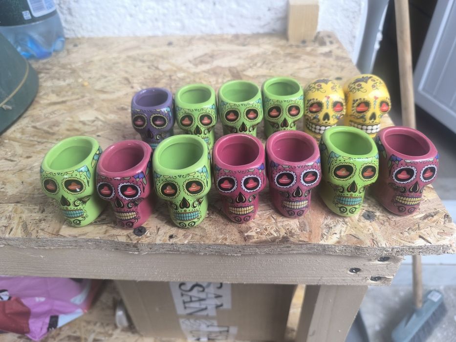 Pahare ceramice Sugar Skull – decorative sau shot-uri – 20 lei bucata