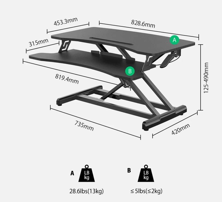 Standing desk - Birou reglabil pe inaltime (2 bucati)