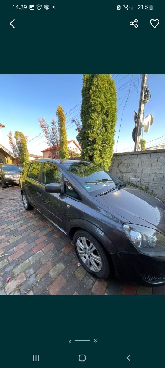 Vand Opel Zafira,1.6 benzina,2012,Euro 5