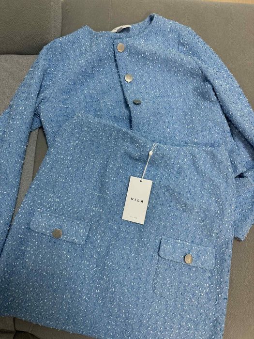 Комплект Букле в бебешко синьо